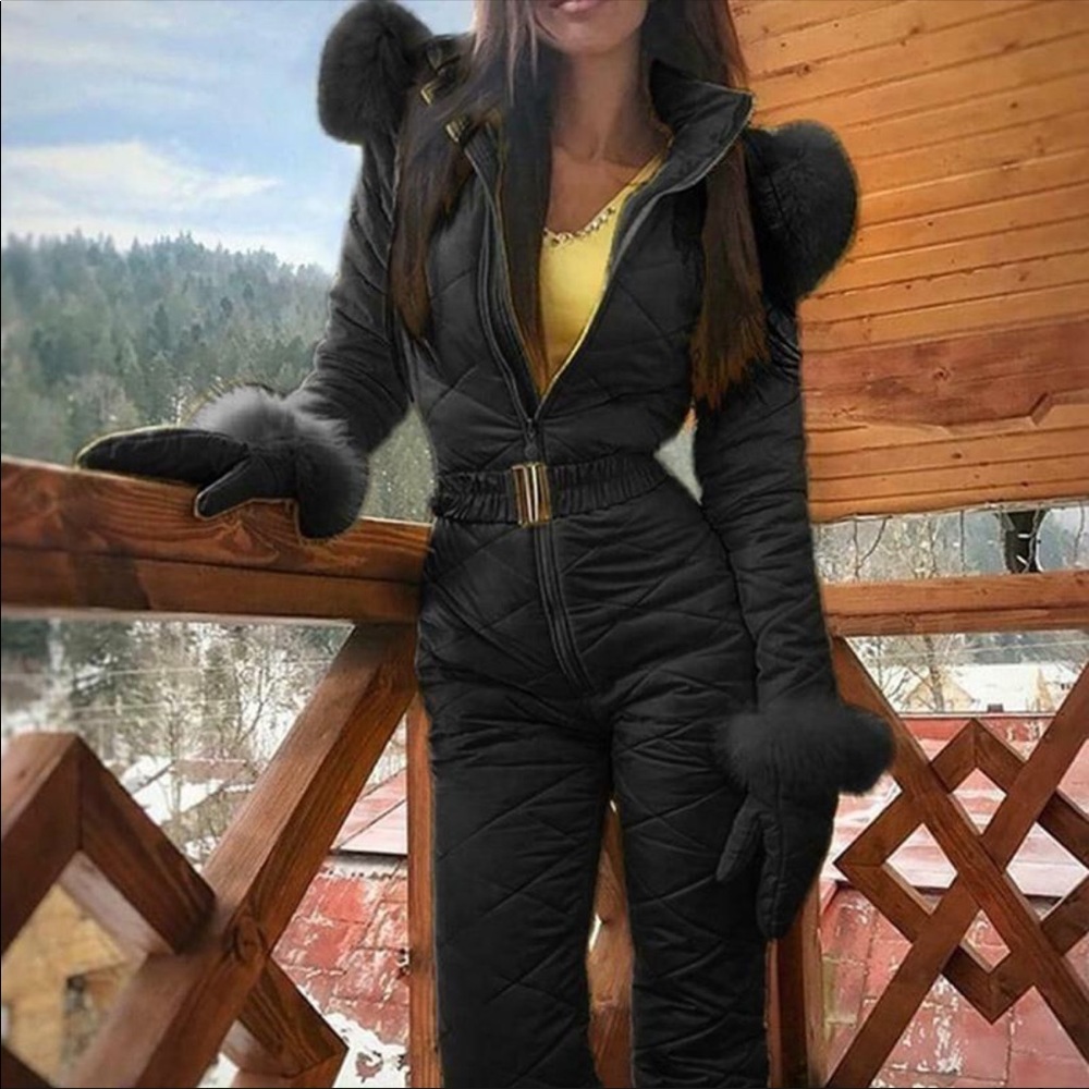 Black snow suit